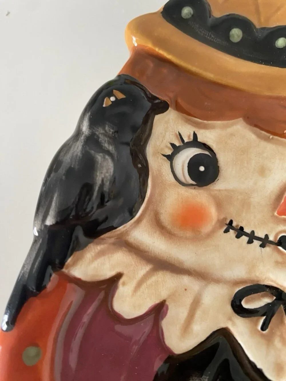 Johanna Parker Design Mrs. Scarecrow (Girl) Ceramic Spoon Rest Autumn Fall NEW